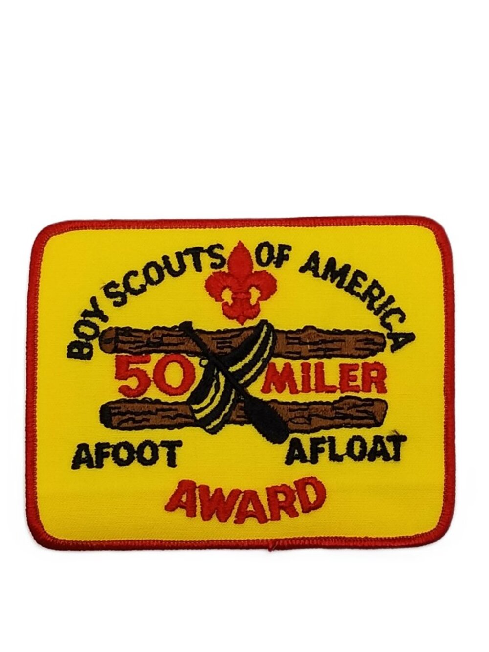 Boy Scouts 50 Miler Afoot Afloat Award Patch BSA Canoe Hiking
